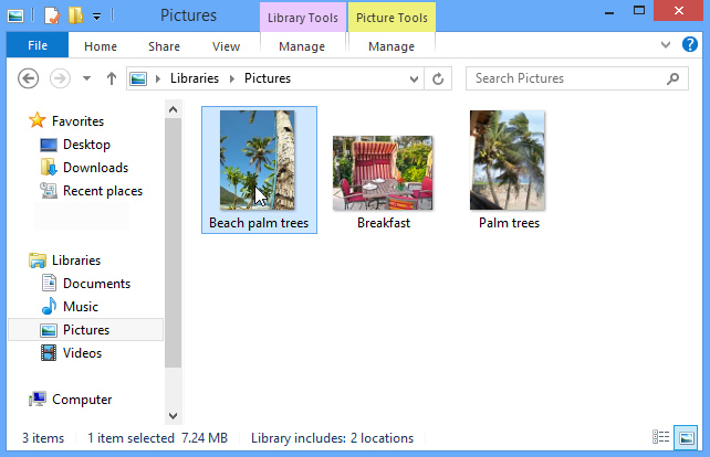 Screenshot of Windows 8