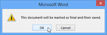 Screenshot of Word 2013