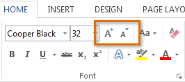 Screenshot of Word 2013