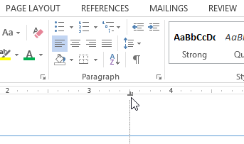 Screenshot of Word 2013