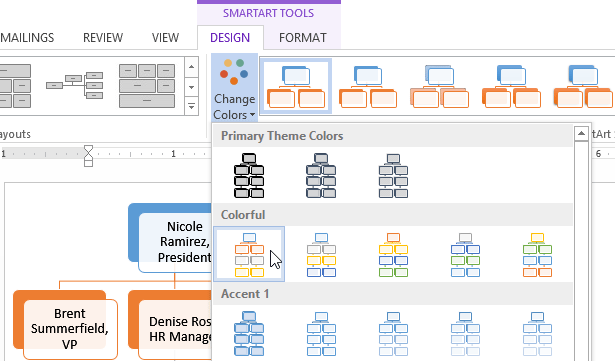 Screenshot of Word 2013